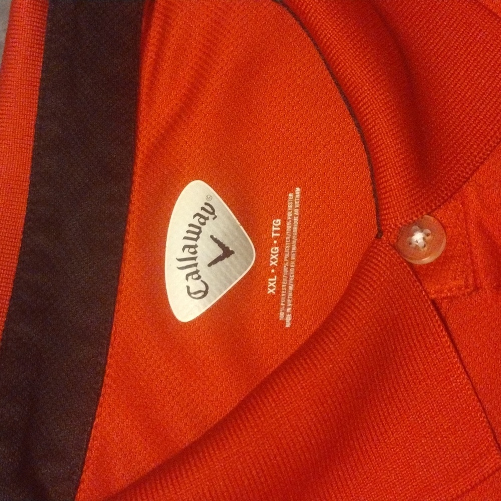 Callaway Bright Red Polo Shirt - Picture 2 of 6